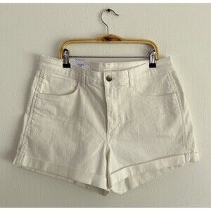 Old Navy & Denim White Denim Shorts Women Size 12 Inseam 3 Inches New